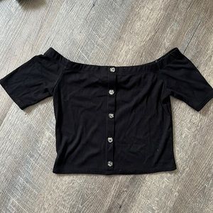 Black crop top